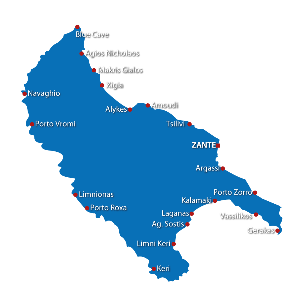 Mappa di Zante
