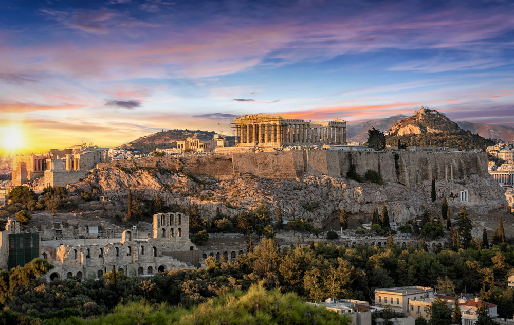 Panoramica del Partenone di Atene