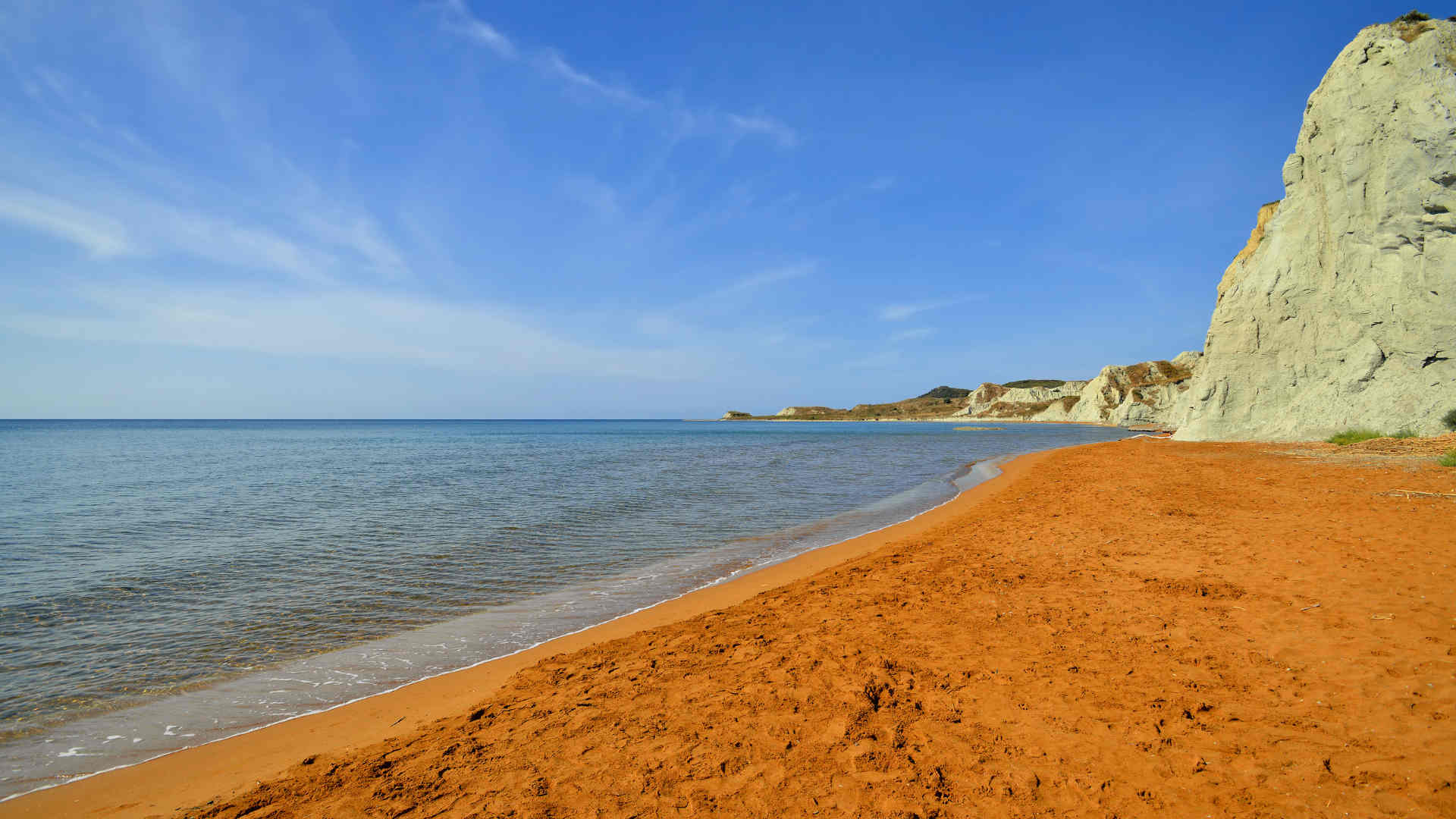 la famosa spiaggia rossa di Xi a Cefalonia