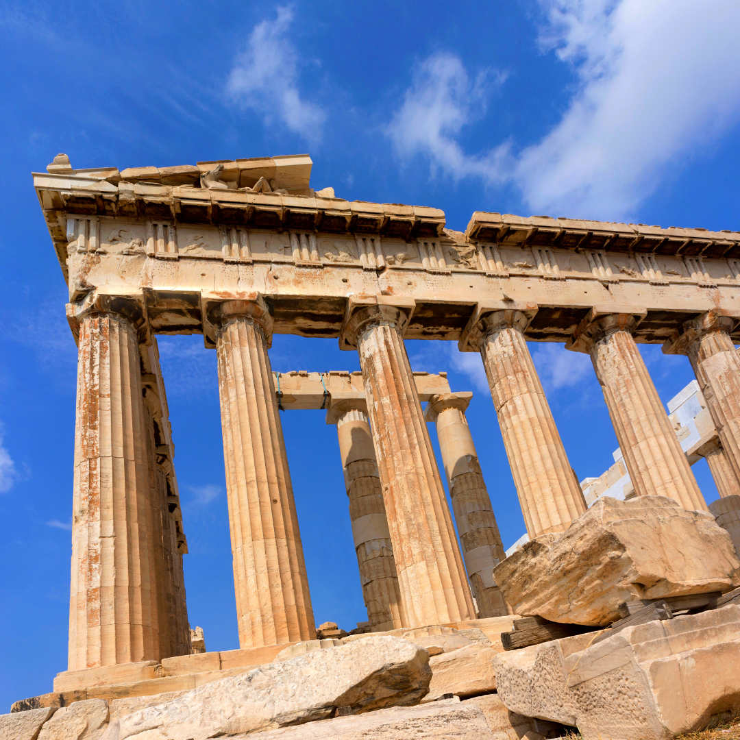 sotto il Partenone, acropoli di Atene